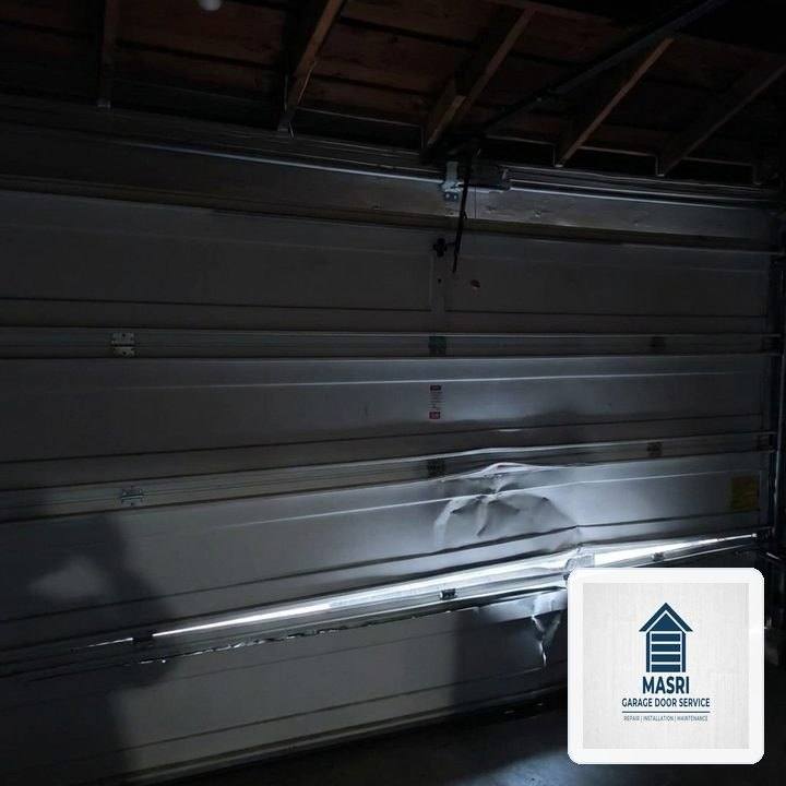 Masri Garage Door Service in Lisle, IL: Heavy-Duty Steel Section Strut & 11-Gauge Hinge Reinforcement - Lisle, IL